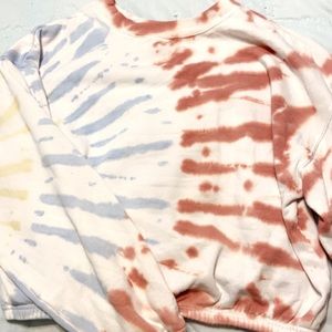 Cropped Tye-Dye Crew Neck
